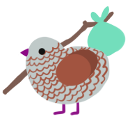 Little Layer Cake, a silver and russet chicken with a lace pattern
