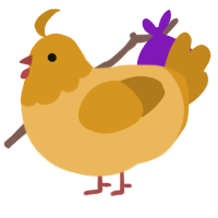 (unnamed), a honey and ochre chicken with a head pattern