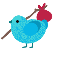 (unnamed), a aqua and cerulean chicken with a double-lace pattern