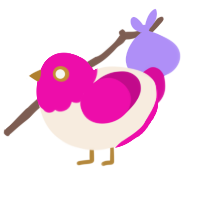 perfume, a cream and fuchsia chicken with a head pattern