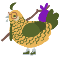 A honey and olive chicken with a lace pattern