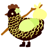 A sable and spring chicken with a lace pattern