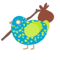 (unnamed), a cerulean and lime chicken with a speckle pattern