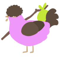 A lavender and bark chicken