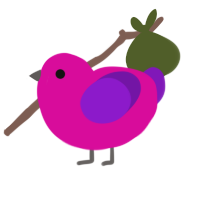 (unnamed), a fuchsia and violet chicken