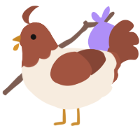 chocolate brownie, a cream and russet chicken with a head pattern