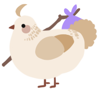 (unnamed), a cream and beige chicken with a neck-band pattern