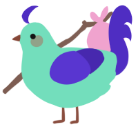 (unnamed), a mint and indigo chicken