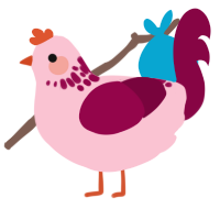 (unnamed), a rose and maroon chicken with a neck-speckle pattern