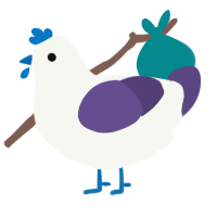 A white and overcast chicken