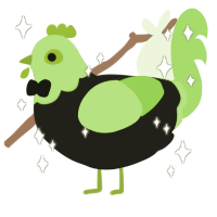 A sable and grass chicken with a head pattern