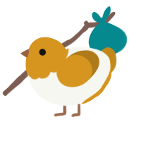 fried egg, a white and ochre chicken with a head pattern