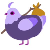 A overcast and lilac chicken with a head pattern
