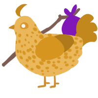it look like sponge, a honey and ochre chicken with a speckle pattern