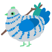 Marcus contender, a mist and sapphire chicken with a bar pattern