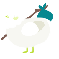 SugarCaneJuice, a white chicken with a head pattern