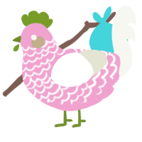 disease, a pink and white chicken with a lace pattern