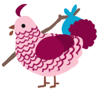 (unnamed), a rose and maroon chicken with a lace pattern