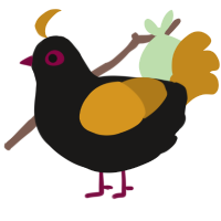 miracle, a sable and ochre chicken