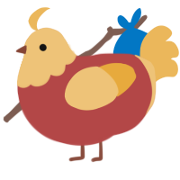 Apple Slice, a red and honey chicken with a head pattern