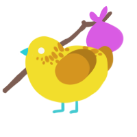 Banana, a yellow and ochre chicken with a neck-speckle pattern