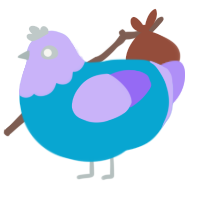 (unnamed), a cerulean and lilac chicken with a head pattern