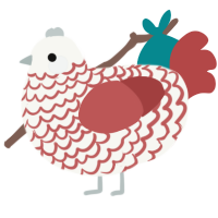 (unnamed), a white and red chicken with a lace pattern