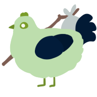 Argyle, a gluppy and tumblr chicken