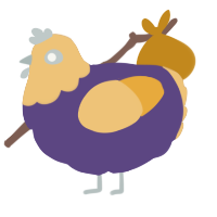 A overcast and honey chicken with a head pattern