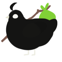 Louie, a black chicken
