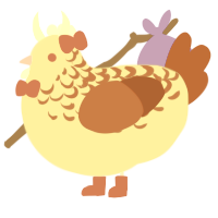 bananer pudding, a beige and russet chicken with a half-lace pattern