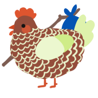 (unnamed), a russet and apple chicken with a lace pattern