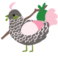 A grey and rose chicken with a lace pattern