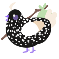 小娘, a sable and cream chicken with a speckle pattern