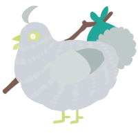 A mist and silver chicken with a bar pattern