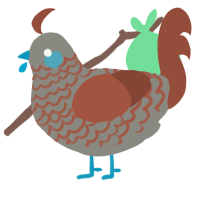 Dato Headache, a ash and russet chicken with a lace pattern