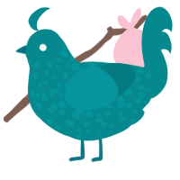 Teal xxy 2, a teal chicken with a speckle pattern