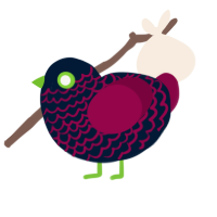 Ray, a tumblr and maroon chicken with a lace pattern