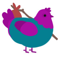 Platinum Wreck, a sea and plum chicken with a head pattern