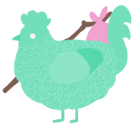 (unnamed), a mint chicken with a double-lace pattern