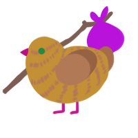 A gold and brown chicken with a bar pattern