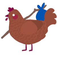 A russet chicken with a lace pattern