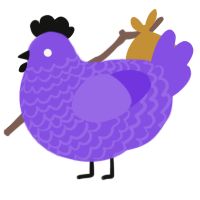 (unnamed), a blurple chicken with a lace pattern