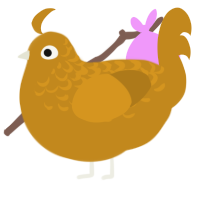 (unnamed), a ochre chicken with a half-lace pattern