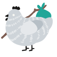 A mist chicken with a bar pattern