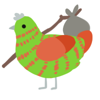 (unnamed), a grass and vermilion chicken with a bar pattern