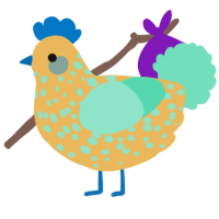 A honey and mint chicken with a speckle pattern