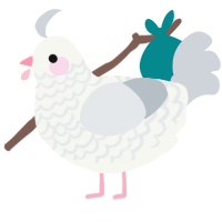 Butter, a white and mist chicken with a lace pattern