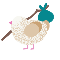 Wood Pulp, a white and beige chicken with a double-lace pattern
