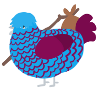 (unnamed), a sky and wine chicken with a lace pattern